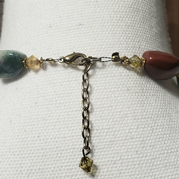 Natural Multi-Colored Stone Beaded Necklace - Picture 12 of 13